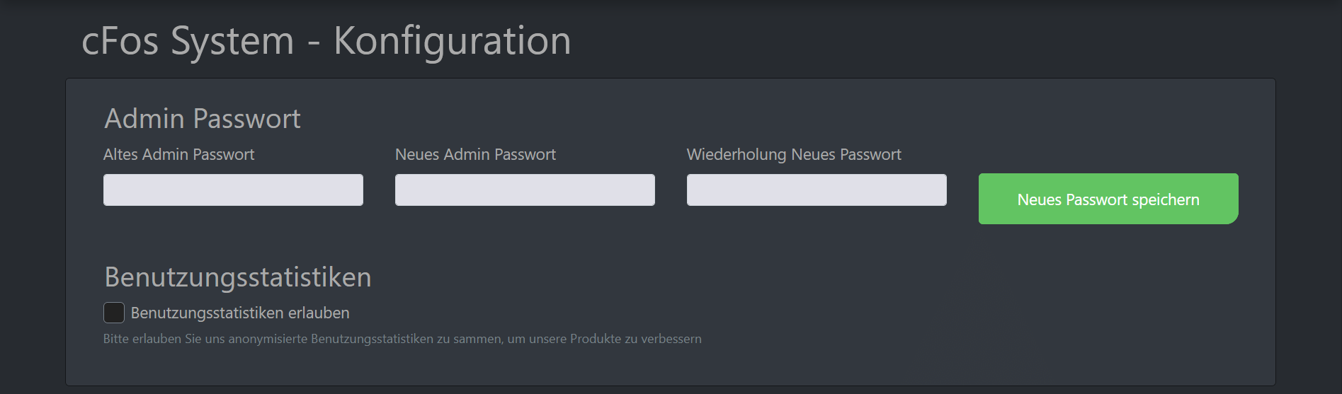 Screenshot #1 cFos Charging Manager Dokumentation - System-Konfiguration