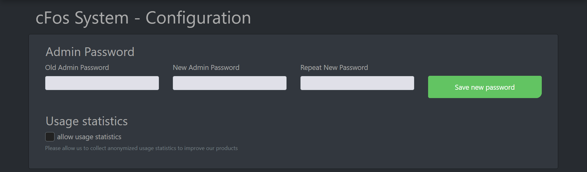 Screenshot #1 cFos Charging Manager Documentation - System Configuration